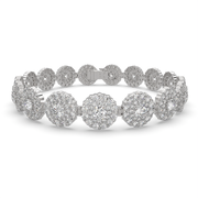 Araminta Round Cut Lab Grown Diamond Tennis Bracelet Lab Grown Halo (10 ctw) - Nivetta